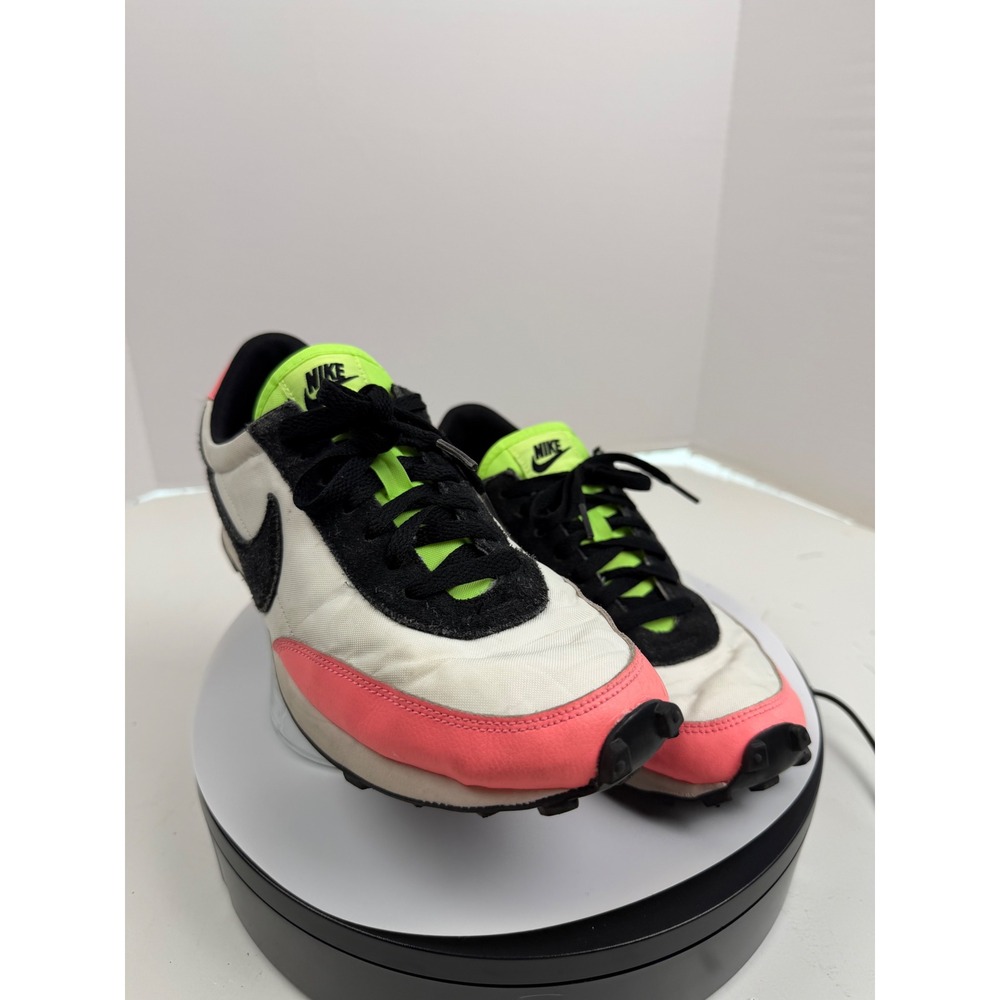 Nike Waffle Black Pink Lime Green Running Walking Tennis Shoe Sneakers Womens 10 - Picture 10 of 16